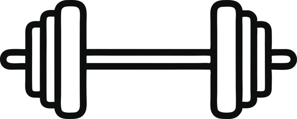 Dumbbell Doodle Hand-drawn Icon