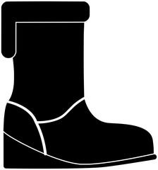 winter illustration snow silhouette shoe logo footwear icon cold outline boot foot white fashion leather shoes boots hiking outdoor shape with vector graphic background