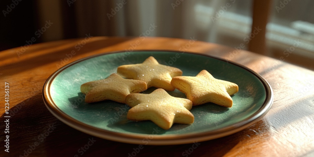 Poster Cookies on Wooden Table