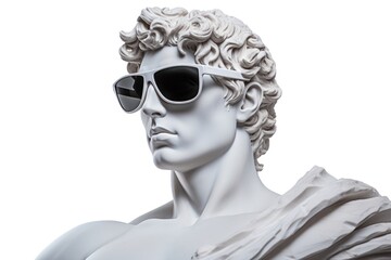 Greek sculpture david wearing sunglasses accessories accessory person.