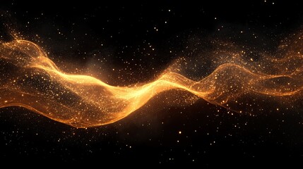 Obraz premium Digital Wave of Particles Concept 