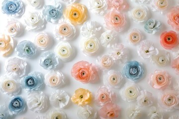 Wall-mounted flower arrangement