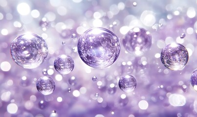 Lavender water droplets, bokeh background, abstract, design