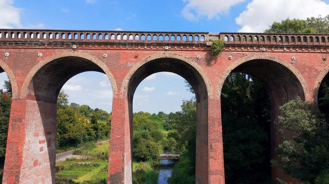 Famous old bridge construction, transportation historic heritage