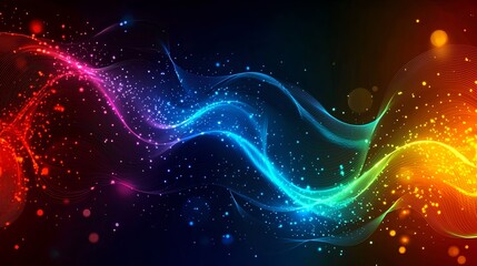 Fototapeta premium Colorful Abstract Wave Energy Background