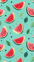 Happy watermelon backgrounds pattern fruit.
