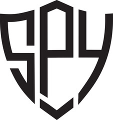 SPY shield logo design.eps