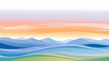 Fototapeta premium Serene sunrise over misty mountains & lake