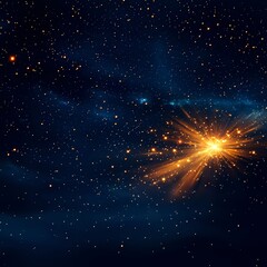Naklejka premium Cosmic Explosion in Dark Space