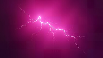 Dynamic Lightning Strikes on Vibrant Magenta
