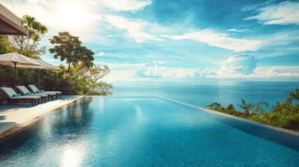 Obraz premium Most modern pool or private pool