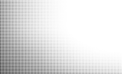 Monochrome halftone pattern with a gradient transition and clean minimalistic design.