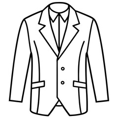 Naklejka premium Tailored Suit Line Art Vectors