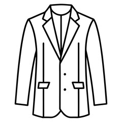 Tailored Suit Line Art Vectors