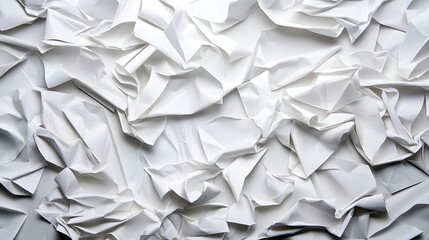 Obraz premium Crumpled White Paper Texture Background