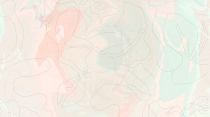 Dreamy Pastel Abstract with Delicate Floral Sketches