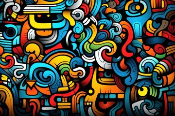 Abstract doodles backgrounds graphics pattern.