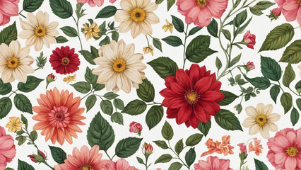 red and white flowers