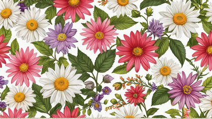Fototapeta premium background with flowers