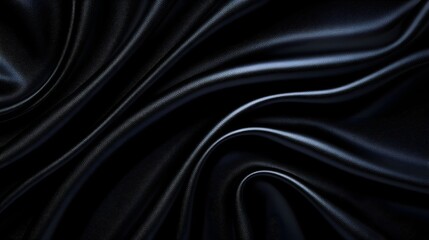 Obraz premium Dark Black Fabric Texture with Subtle Waves and Shimmering