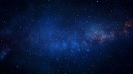 Fototapeta premium Dark Blue Cosmic Background with Bright Stars and Nebulae