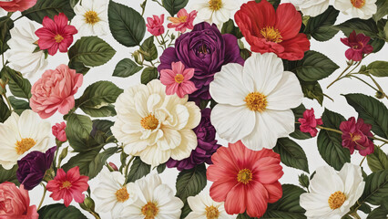 seamless background with flowers