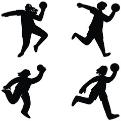 Handball player bundle art and illustrator eps