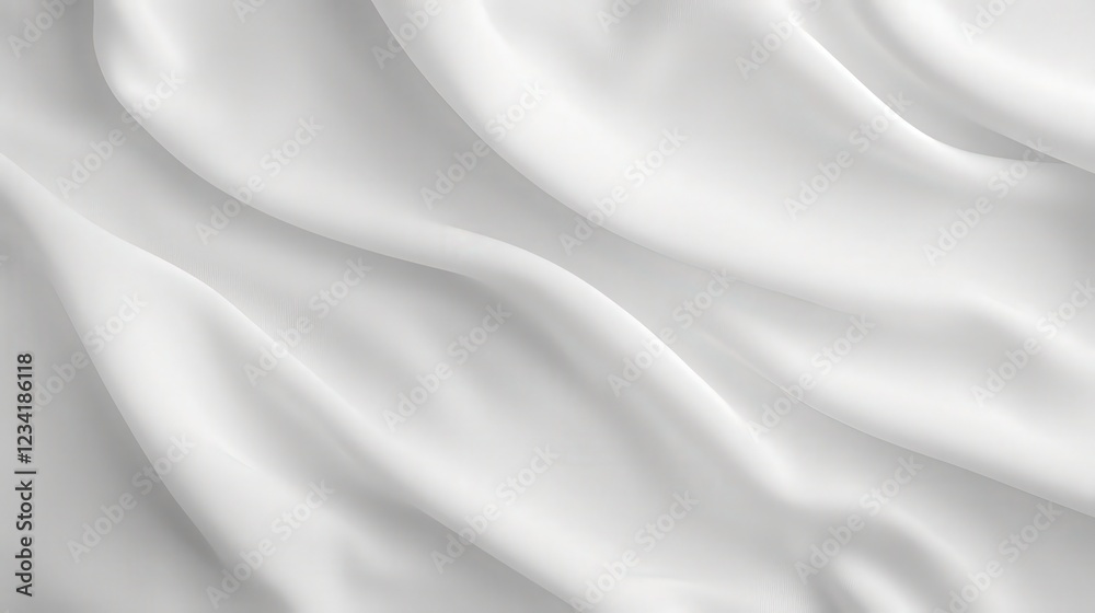 Poster soft and smooth white fabric texture background for elegant and modern design projects or text overl