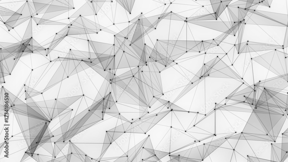 Poster black plexus dot abstract technology futuristic network with loop white background. technology abstr