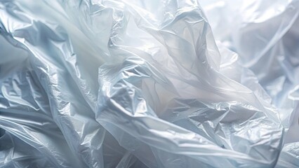 Obraz premium High-resolution close-up: textured white plastic bag, ideal food photography backdrop.