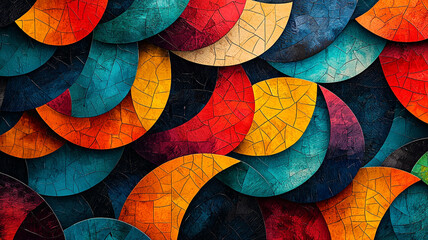 Fototapeta premium Abstract Colorful Cracked Paint Texture Background Design