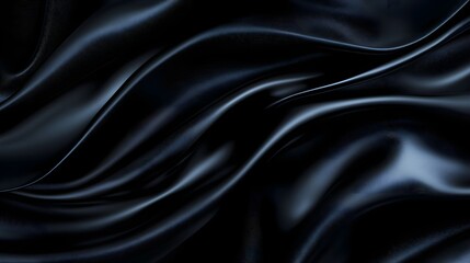 Fototapeta premium Dark Blue Silk Fabric Texture Abstract Background