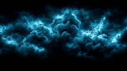 Dark Blue Storm Clouds at Night