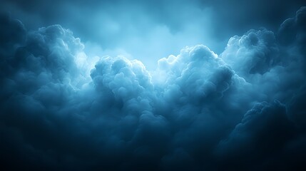 Naklejka premium Dark Blue Storm Clouds Digital Art