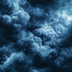 Dark Blue Storm Clouds Dramatic Sky Texture