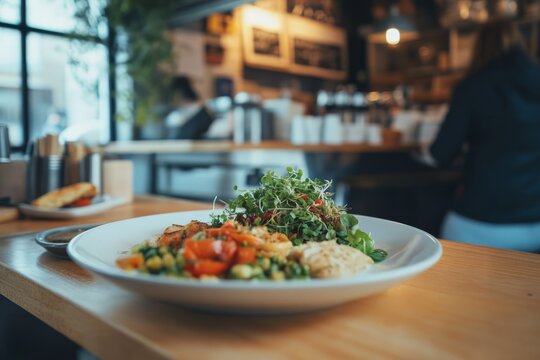 A food menu at a charity cafe with proceeds going to food banks