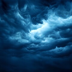 Naklejka premium Dark Blue Storm Cloudscape