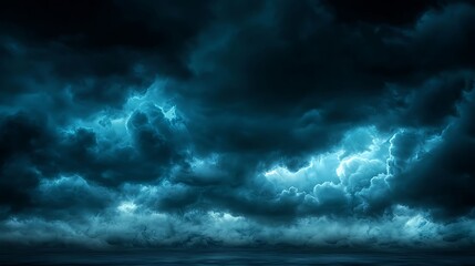 Obraz premium Dark Blue Stormy Cloudscape