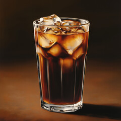 Iced coffee in a glass