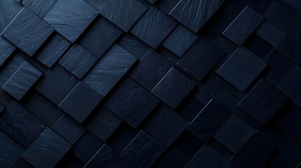 Fototapeta premium Dark Blue Textured Square Pattern