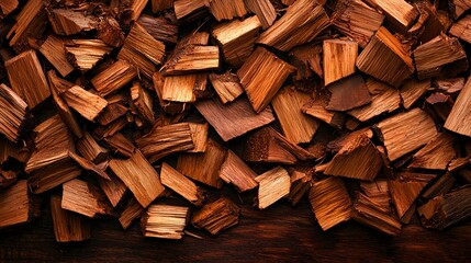 Dark Brown Wood Chips Texture Background