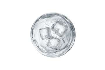 Molecules inside bubbles on blue background Collagen serum bubble	
