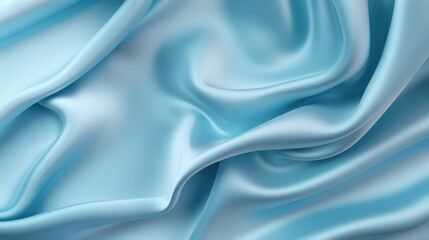 Obraz premium Elegant Light Blue Sateen Fabric with Soft Smooth Texture, Perfect for Fashion, Interior Design, and Product Photography Backgrounds