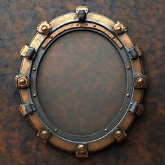 Ornate Metal Frame with Grungy Texture