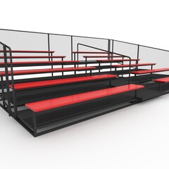 3d render Bleachers design element. Furniture
