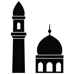 Mosque Icon, Vector Symbol Illustration