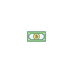 Fototapeta premium Modern Money Icon for Business and Transactions