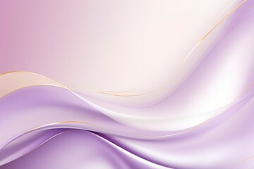 Fototapeta premium Pastel violet and gold wave with low left curve