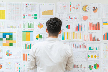 Analyst reviews market chart data