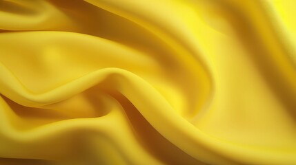 Fototapeta premium Soft Yellow Fabric Background Draped Elegantly, Perfect for Textile Design, Fashion, or Minimalist Aesthetic Projects